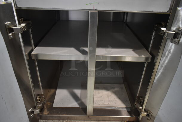 Stainless Steel Counter w/ Under Shelves and 2 Doors. - Image 3 of 3