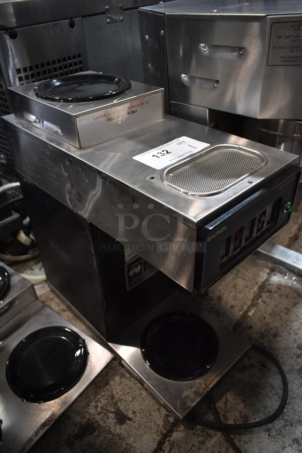 Bunn VP17-2 Stainless Steel Commercial Countertop 2 Burner Coffee Machine. 120 Volts, 1 Phase.  - Image 5 of 5