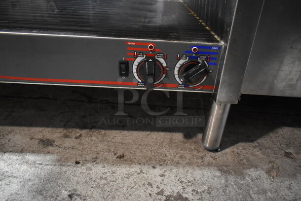 APW Wyott HRS-75 5T Stainless Steel Commercial Countertop Hot Dog Roller. 208/240 Volts, 1 Phase.  - Image 3 of 5