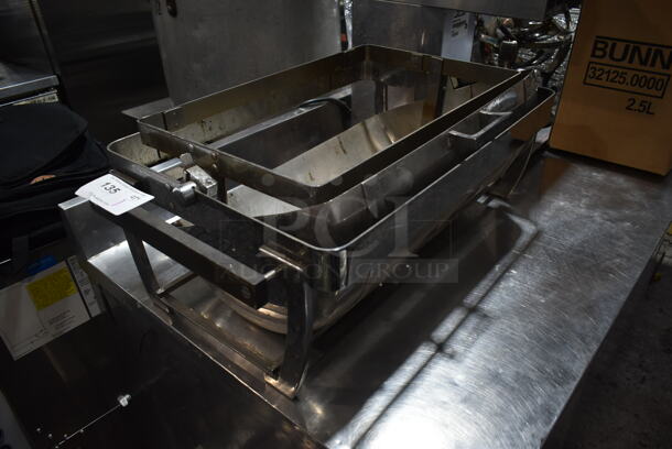 Metal Chafing Dish Frame w/ Rolling Lid.  - Image 2 of 3