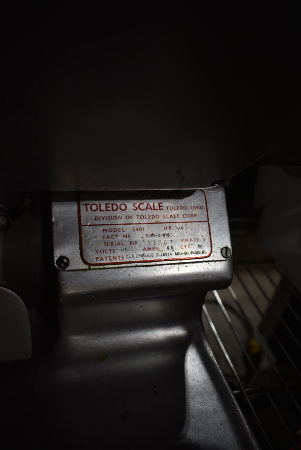 Toledo Scale 5401 Stainless Steel Commercial Countertop Meat Slicer w/ Blade Sharpener. 115 Volts, 1 Phase. Tested and Working! - Image 5 of 5