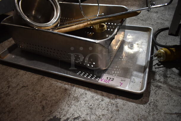 ALL ONE MONEY! Lot of Various Items Including Metal Baking Pan, Drop In Bin and Cylindrical Bins.  - Image 3 of 3