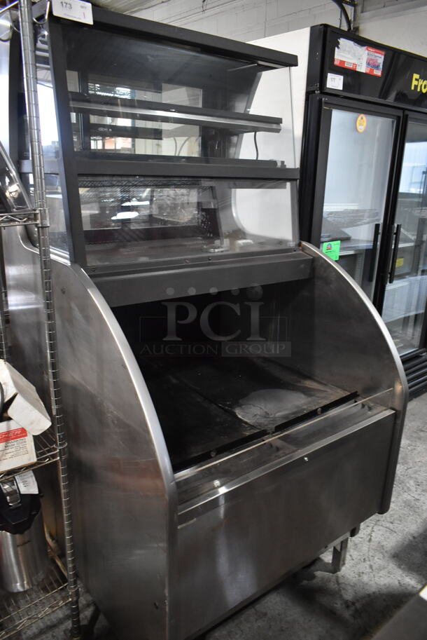 Structural Concepts Oasis C3Z3667 Black 36 1/2" Horizontal Air Curtain Display Case with Dry Top Display. 120 Volts, 1 Phase. Tested and Working! - Image 1 of 7