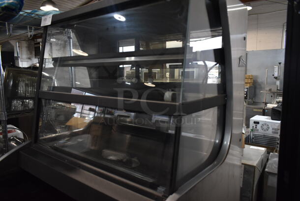 Structural Concepts Oasis C3Z3667 Black 36 1/2" Horizontal Air Curtain Display Case with Dry Top Display. 120 Volts, 1 Phase. Tested and Working! - Image 6 of 7