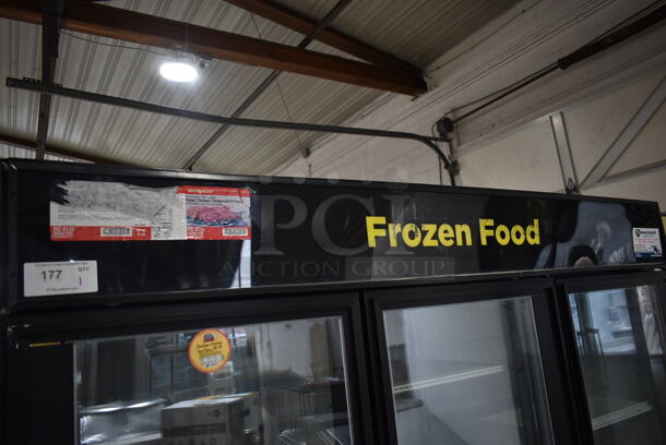 True GDM-72F Metal Commercial 3 Door Reach In Freezer Merchandiser w/ Poly Coated Racks. 115/208-230 Volts, 1 Phase.  - Image 2 of 8