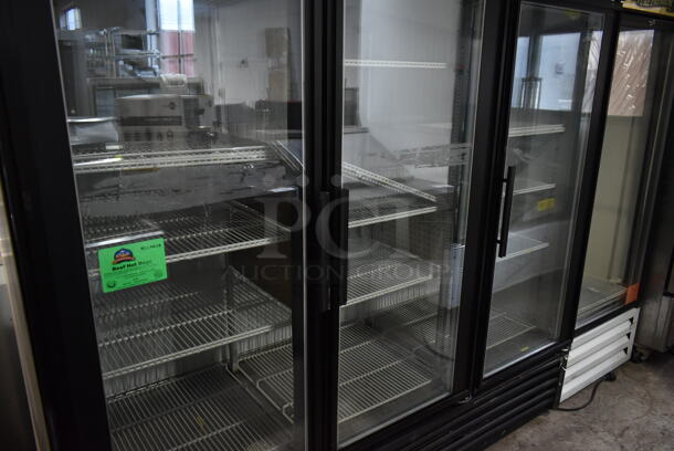True GDM-72F Metal Commercial 3 Door Reach In Freezer Merchandiser w/ Poly Coated Racks. 115/208-230 Volts, 1 Phase.  - Image 3 of 8