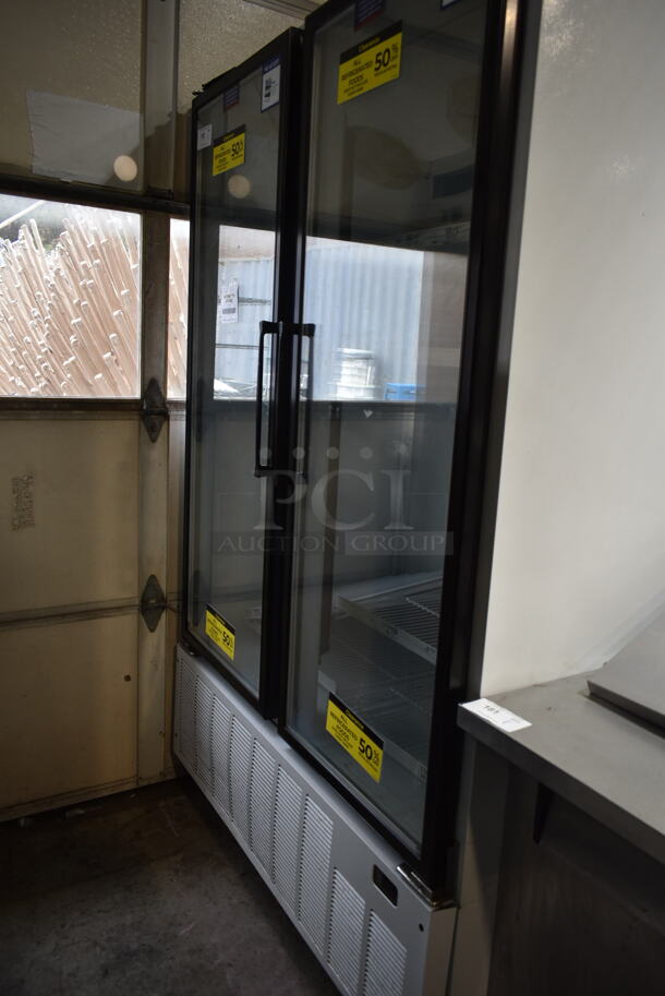 Master-Bilt BLG-48HD Metal Commercial 2 Door Reach In Freezer Merchandiser w/ Poly Coated Racks. 115/208-230 Volts, 1 Phase.  - Image 1 of 7