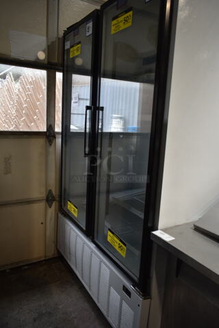 Master-Bilt BLG-48HD Metal Commercial 2 Door Reach In Freezer Merchandiser w/ Poly Coated Racks. 115/208-230 Volts, 1 Phase. 