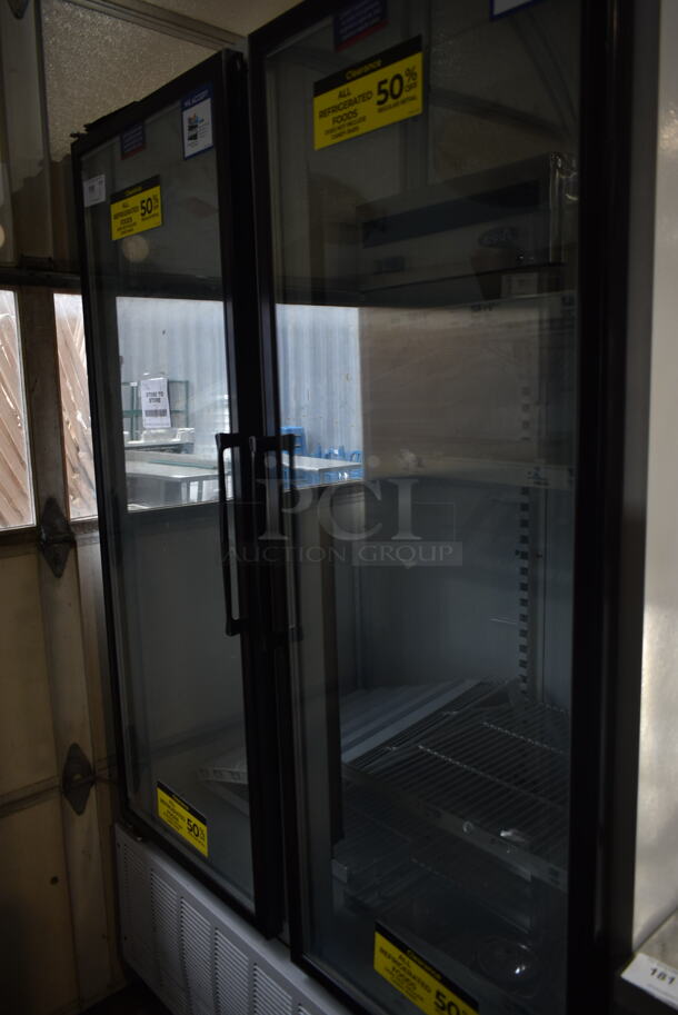 Master-Bilt BLG-48HD Metal Commercial 2 Door Reach In Freezer Merchandiser w/ Poly Coated Racks. 115/208-230 Volts, 1 Phase.  - Image 2 of 7