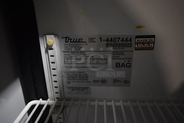 True TSSU-36-12M-B Stainless Steel Commercial Sandwich Salad Prep Table Bain Marie Mega Top on Commercial Casters. 115 Volts, 1 Phase. Tested and Powers On But Does Not Get Cold - Image 6 of 8