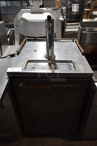 Beverage Air BM23 Stainless Steel Commercial Direct Draw Kegerator w/ Beer Tower on Commercial Casters. 115 Volts, 1 Phase. Tested and Working!