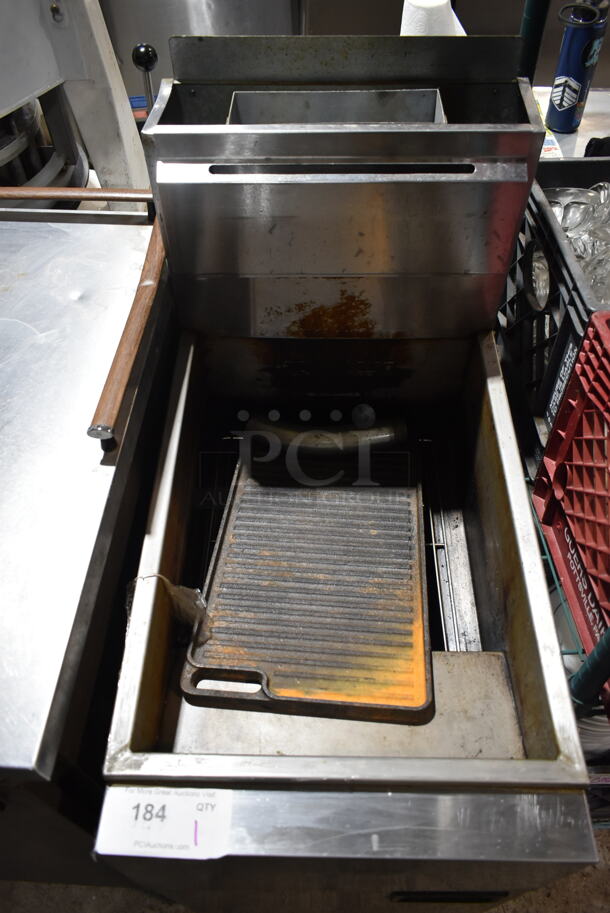Anets SLG40 Stainless Steel Commercial Floor Style Propane Gas Powered Deep Fat Fryer. 90,000 BTU.  - Image 2 of 5
