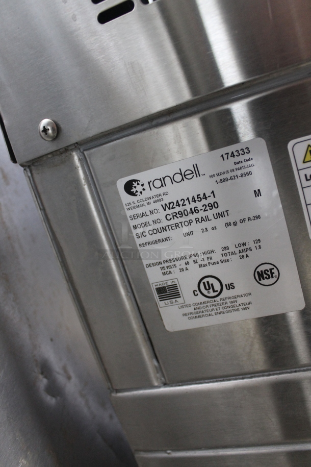 2021 Randell CR9046-290 Stainless Steel Commercial Refrigerated Rail. 115 Volts, 1 Phase. Tested and Working! - Image 6 of 6