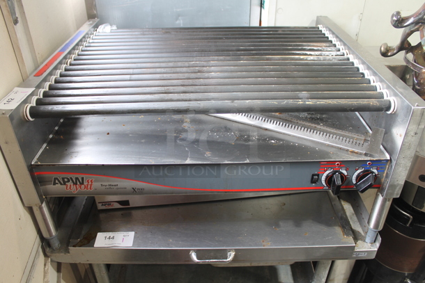 APW Wyott HRS-75 5T Stainless Steel Commercial Countertop Hot Dog Roller. 208/240 Volts, 1 Phase.  - Image 1 of 4