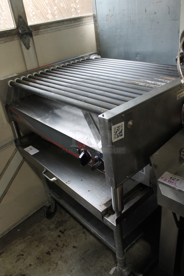 APW Wyott HRS-75 5T Stainless Steel Commercial Countertop Hot Dog Roller. 208/240 Volts, 1 Phase.  - Image 2 of 4
