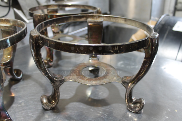 3 Metal Round Chafing Dish Frames. 3 Times Your Bid! - Image 2 of 7