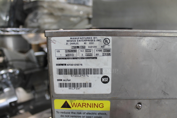 Newco NKLP3AF Stainless Steel Commercial Countertop 3 Burner Coffee Machine. 120 Volts, 1 Phase.  - Image 6 of 7