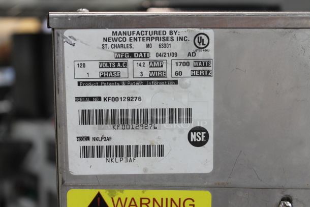 Newco NKLP3AF Stainless Steel Commercial Countertop 3 Burner Coffee Machine. 120 Volts, 1 Phase.  - Image 7 of 7