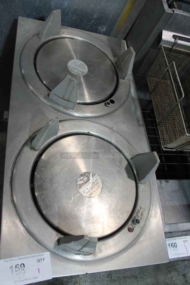 Carter Hoffmann UH-210 Stainless Steel Commercial Floor Style 2 Well Plate Return on Commercial Casters. 120 Volts, 1 Phase. Tested and Working! - Image 3 of 5