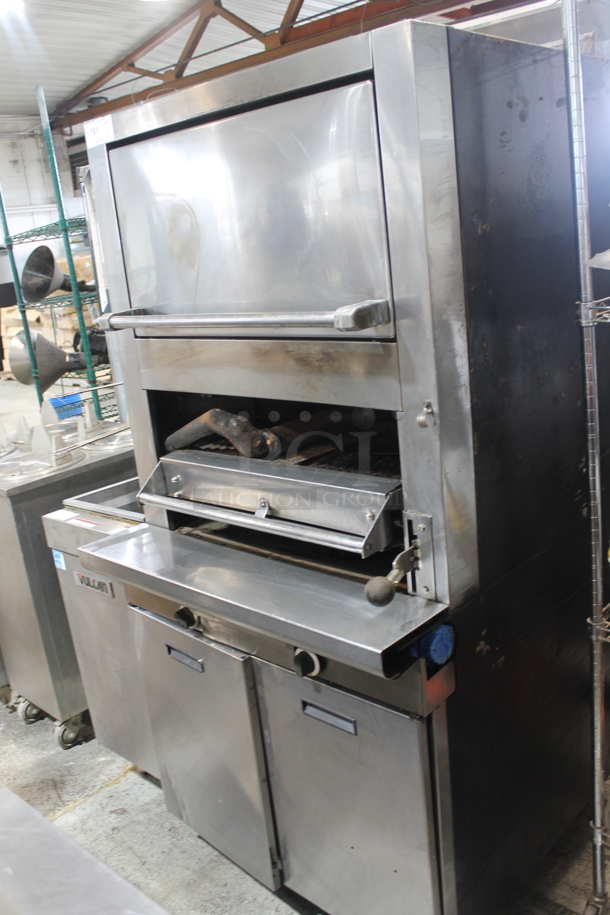 Garland M60XS Stainless Steel Commercial Floor Style Natural Gas Powered Vertical Upright Broiler.  - Image 1 of 9