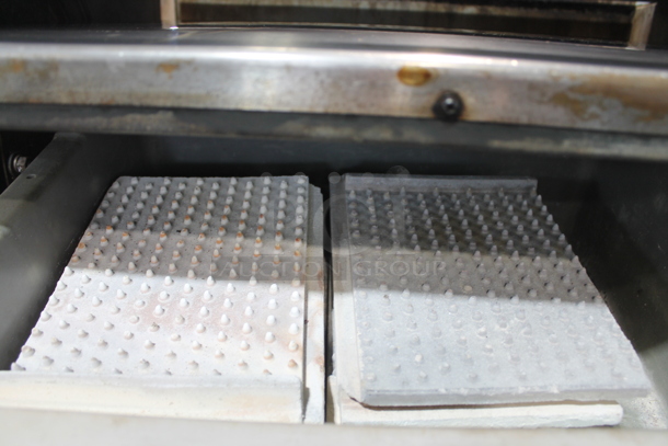 Garland M60XS Stainless Steel Commercial Floor Style Natural Gas Powered Vertical Upright Broiler.  - Image 4 of 9