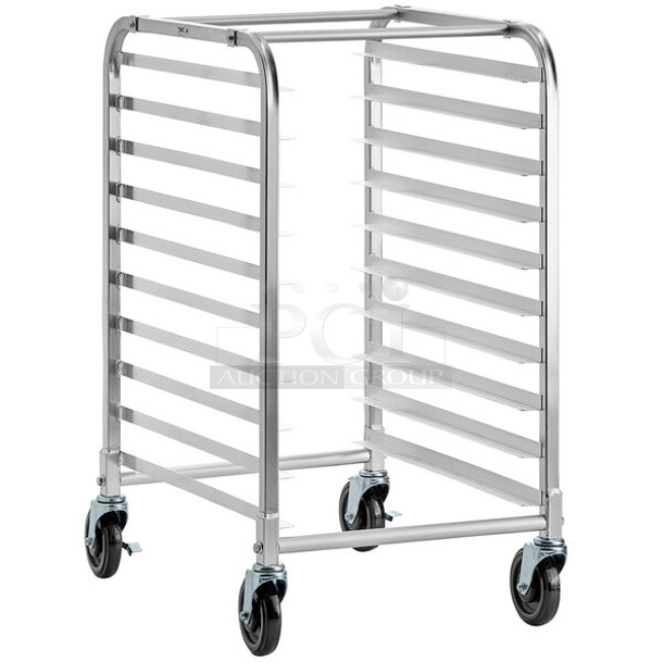 BRAND NEW SCRATCH AND DENT! Regency 600PR103K 10 Pan End Load Half Height Bun / Sheet Pan Rack - Unassembled - Image 1 of 3