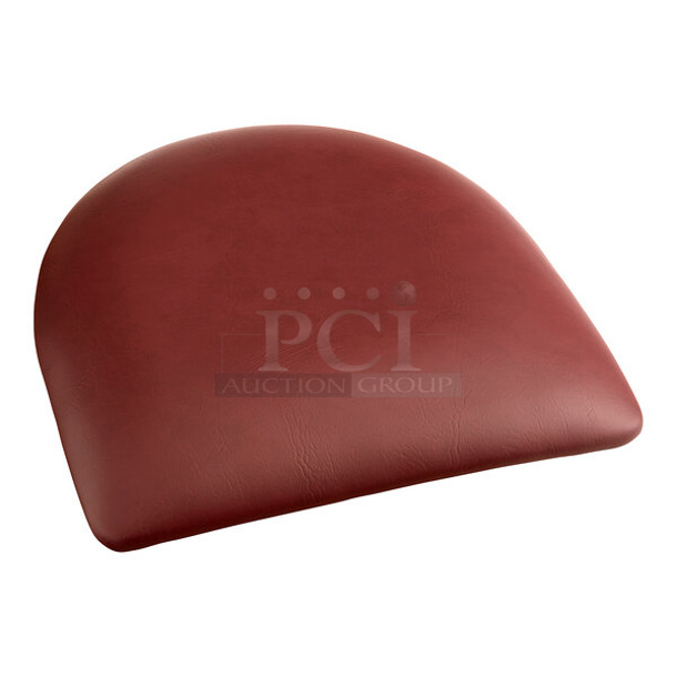 2 Boxes of 4 BRAND NEW SCRATCH AND DENT! Lancaster Table & Seating 164CUSHWGBU Spartan Series 2 1/2" Burgundy Vinyl Padded Seat for Chair and Barstool. 2 Times Your Bid! - Image 1 of 4