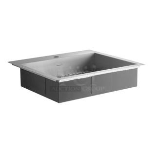 BRAND NEW SCRATCH AND DENT! American Standard 18SB.6252211.075 Edgewater 25" x 22" 18 Gauge Stainless Steel One Compartment Dual Mount ADA Sink