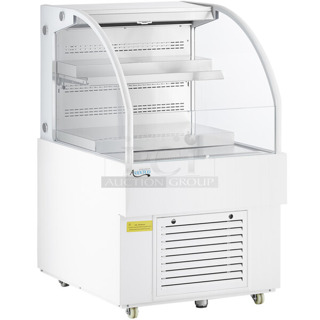 BRAND NEW SCRATCH AND DENT! 2022 Avantco 224WHAC28 Stainless Steel Commercial Floor Style Open Grab N Go Merchandiser. 115 Volts, 1 Phase. Tested and Powers On But Does Not Get Cold