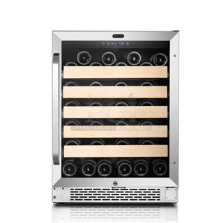 BRAND NEW SCRATCH AND DENT! Whynter BWR-541STS Metal Commercial 24" 54 Bottle Wine Cooler Merchandiser. 115 Volts, 1 Phase. Tested and Working!