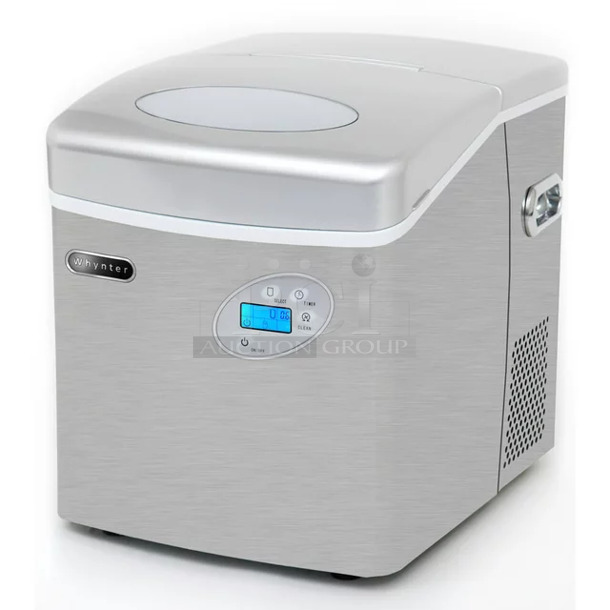 BRAND NEW SCRATCH AND DENT! Whynter IMC-490SS Portable 49lb Freestanding Stainless Steel Ice Maker. 115 Volts, 1 Phase. Tested and Working! - Image 1 of 8