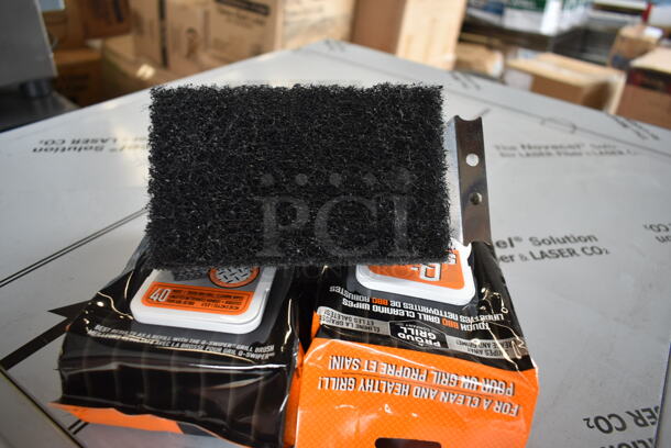 ALL ONE MONEY! Lot of 2 Bags of Q Swiper BBQ Grill Cleaning Wipes and Cleaning Brush - Image 2 of 3