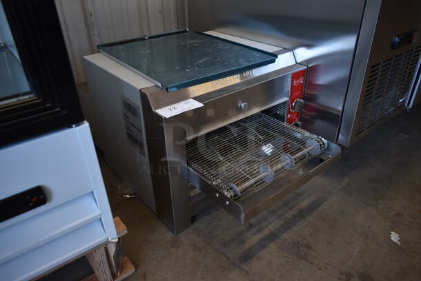 BRAND NEW SCRATCH AND DENT! Avantco 177CVROV14RB Stainless Steel Commercial Countertop Electric Powered Conveyor Pizza Oven. Cannot Test Due To Plug Style - Image 3 of 5