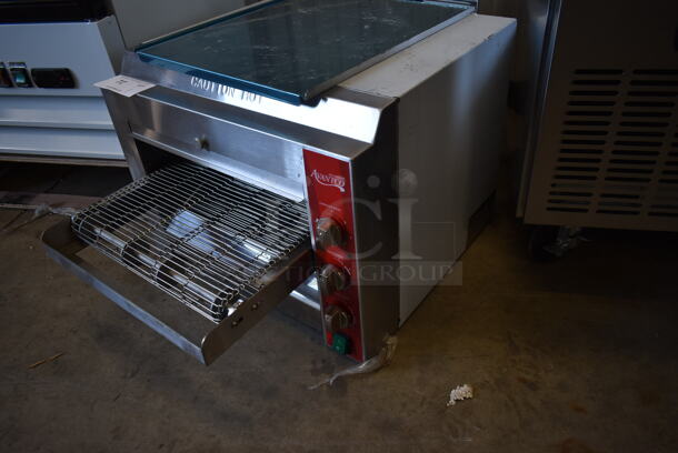 BRAND NEW SCRATCH AND DENT! Avantco 177CVROV14RB Stainless Steel Commercial Countertop Electric Powered Conveyor Pizza Oven. Cannot Test Due To Plug Style - Image 4 of 5