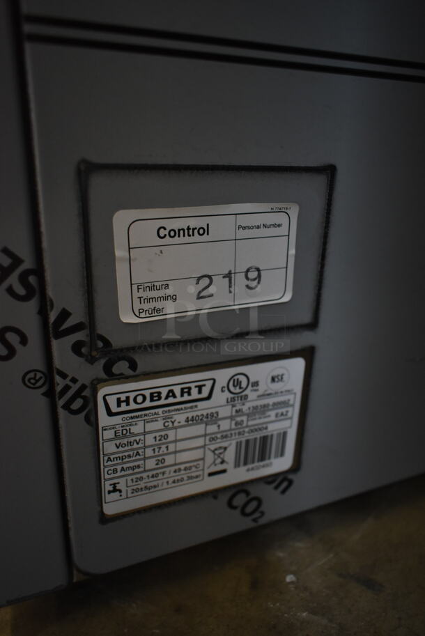BRAND NEW SCRATCH AND DENT! 2023 Hobart EDL Ecoline Low Temperature Door-Type Dishwasher. 120 Volts, 1 Phase.  - Image 8 of 8