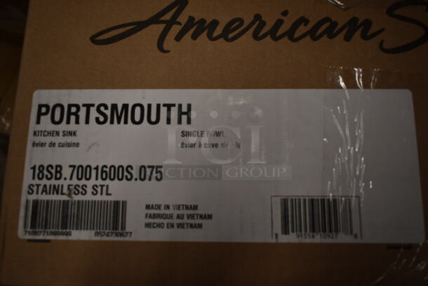 BRAND NEW SCRATCH AND DENT! American Standard 18SB.7001600S.075 Portsmouth 16 3/8" 18 Gauge Stainless Steel One Compartment Undermount Sink - Image 2 of 3