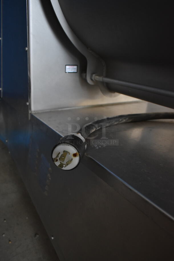 2014 Hobart MG2032 Metal Commercial Floor Style Electric Powered Meat Mixer Grinder w/ Foot Pedal on Commercial Casters. 208 Volts, 3 Phase. Tested and Working! - Image 6 of 9