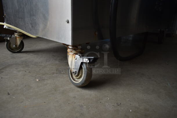 2014 Hobart MG2032 Metal Commercial Floor Style Electric Powered Meat Mixer Grinder w/ Foot Pedal on Commercial Casters. 208 Volts, 3 Phase. Tested and Working! - Image 8 of 9