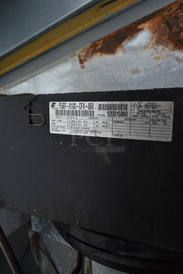 8'x8' Norlake SELF CONTAINED Walk In Freezer Box w/ Copeland FJEF-0108-CFV-060 208-230 Volt, 1 Phase Compressor and Norlake CPF075DC-A 208-230 Volt, 1 Phase Condenser. No Floor. - Image 11 of 12