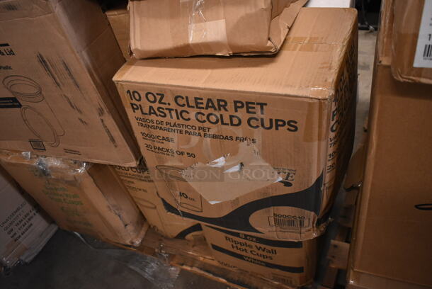 PALLET LOT of 27 BRAND NEW Boxes Including PP2464BDL Dart Presenta/Bowls Pro Vented Clear Square Lid, 128HD8COMBO ChoiceHD 8 oz. Microwavable Translucent Plastic Deli Container and Lid Combo Pack - 240/Case, 50012W Choice 12 oz. White Poly Paper Hot Cup - 1000/Case, 712USTPDSS Lavex Multiroll Toilet Tissue Dispenser, 966TALLFLDB Choice White Tall-Fold 6" x 13" Dispenser Napkin - 8000/Case, 500CC10 Choice 10 oz. Clear PET Plastic Cold Cup - 1000/Case, Ripple Wall Hot Cups, Choice 32 oz Deli Container and Lid, 347SLCF9 Visions Heavy Weight Clear Plastic Stemless Champagne Flute. 27 Times Your Bid! - Image 6 of 9
