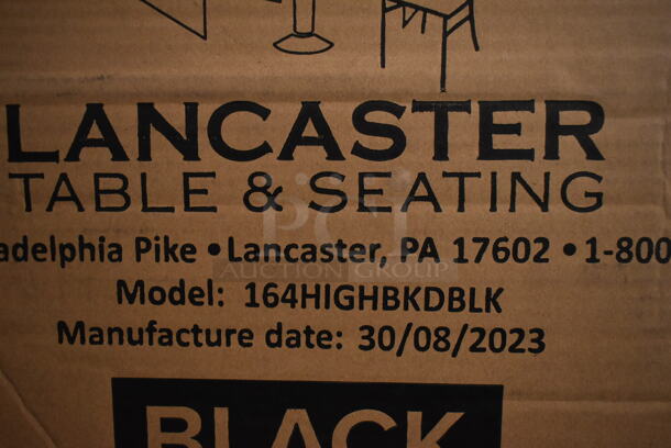 BRAND NEW SCRATCH AND DENT! Lancaster Table & Seating 164HIGHBKDBK Unassembled Standard Height Wooden High Chair with Black Finish - Image 2 of 3