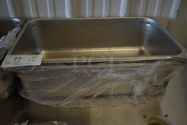 6 BRAND NEW! Stainless Steel Drop In Bins; 2 Full Size, 4 Half Size. 6 Times Your Bid! - Image 2 of 3