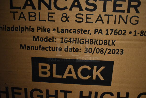 BRAND NEW SCRATCH AND DENT! Lancaster Table & Seating 164HIGHBKDBK Unassembled Standard Height Wooden High Chair with Black Finish - Image 2 of 3