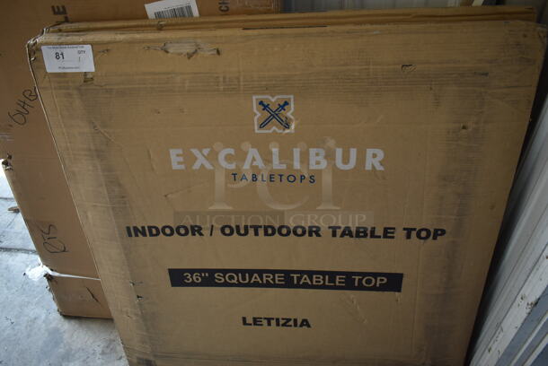 BRAND NEW SCRATCH AND DENT! Lancaster Table & Seating Excalibur 36" x 36" Square Table Top with Smooth Letizia Finish - Image 2 of 3