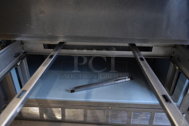 Delfield Stainless Steel Commercial Sandwich Salad Prep Table Bain Marie Mega Top w/ 4 Drawers. 115 Volts, 1 Phase. Tested and Powers On But Does Not Get Cold - Image 6 of 8