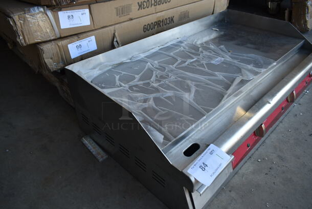 BRAND NEW SCRATCH AND DENT! Avantco 177EG36N Stainless Steel Commercial Countertop Electric Powered Flat Top Griddle. 208/240 Volts, 3 Phase.  - Image 4 of 7