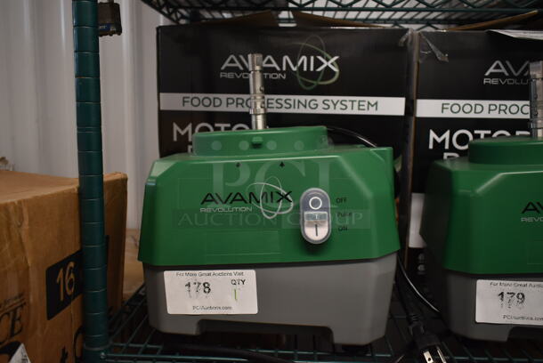 BRAND NEW SCRATCH AND DENT! 2022 AvaMix Revolution VC60CN 928BASEFP1 Metal Commercial Motor Base with Pulse Button for 1 hp Food Processors. 120 Volts, 1 Phase.  - Image 2 of 4