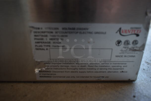 BRAND NEW SCRATCH AND DENT! Avantco 177EG36N Stainless Steel Commercial Countertop Electric Powered Flat Top Griddle. 208/240 Volts, 3 Phase.  - Image 6 of 7