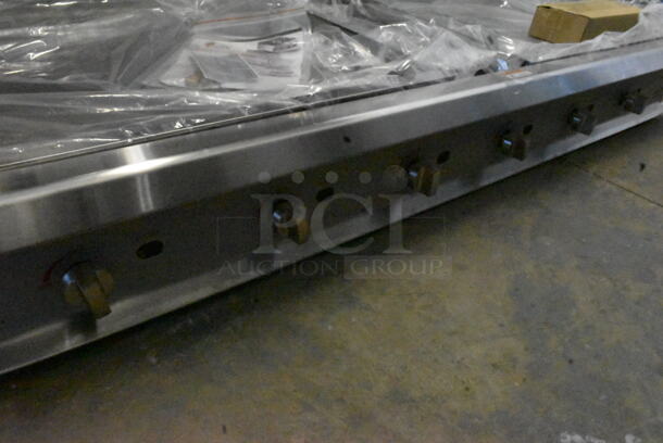 BRAND NEW SCRATCH AND DENT! Cooking Performance Group CPG 351GMCPG72NL Stainless Steel Commercial Countertop Natural Gas Powered Flat Top Griddle. 180,000 BTU.  - Image 3 of 9