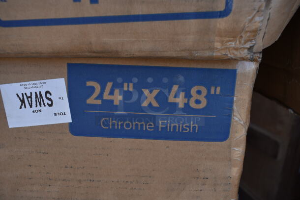 BRAND NEW SCRATCH AND DENT! Steelton 465C2448KE5 24" x 48" NSF Chrome 5-Shelf Kit with 72" Posts - Image 2 of 4